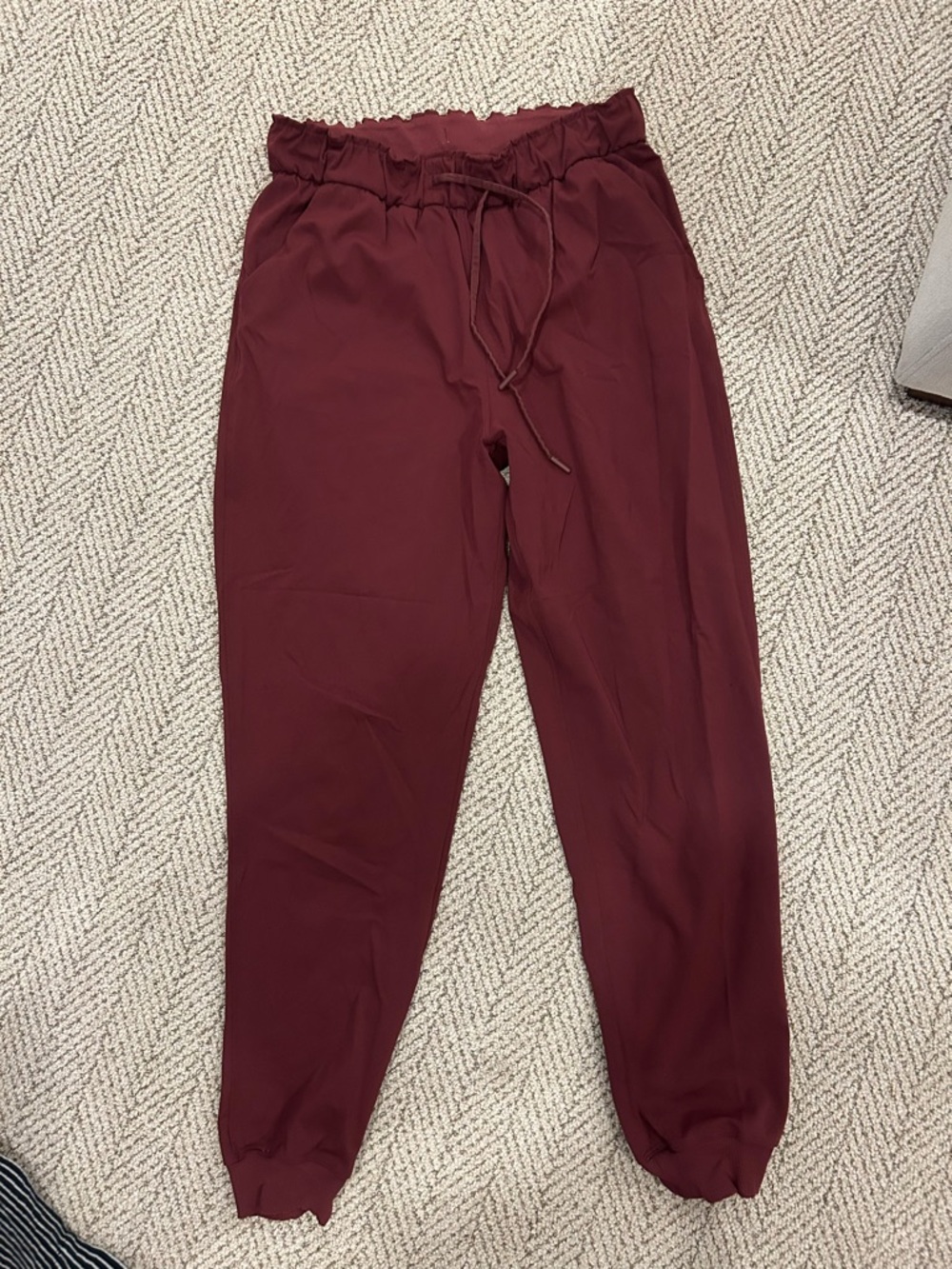 Women’s Burgundy Drawstring Jogger Pants